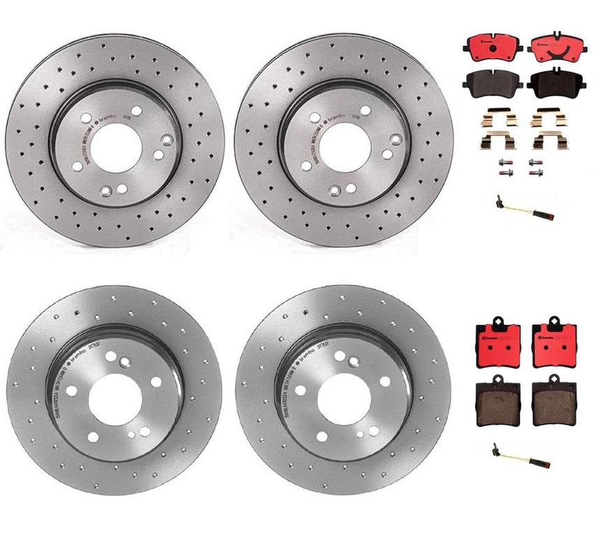 Brembo Brake Pads and Rotors Kit - Front and Rear (288mm/278mm) (Xtra) (Ceramic)